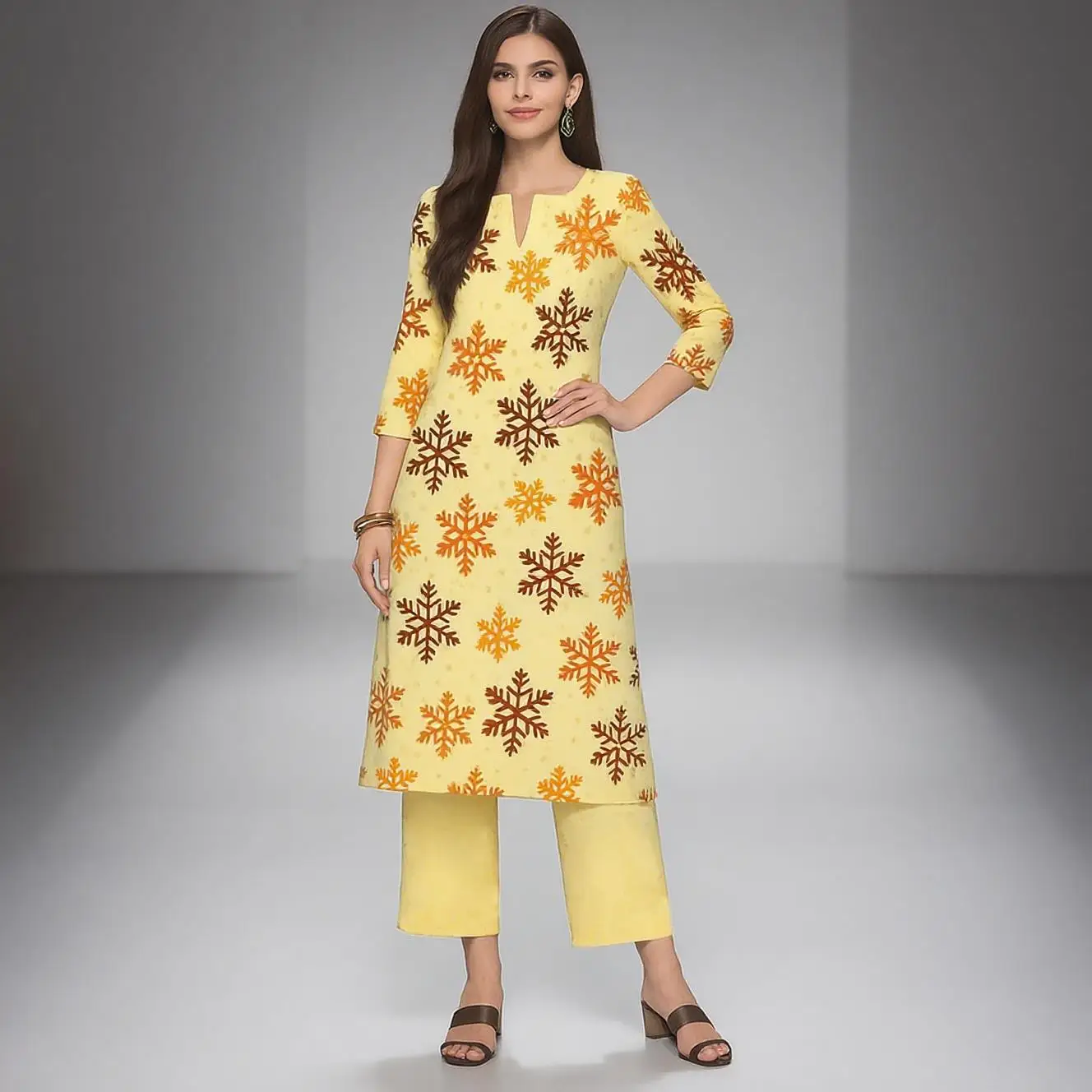 Muçulmano kurt feminino casual moda vestido de manga comprida tubo reto casual flor étnica kaftan marroquino feminino robe