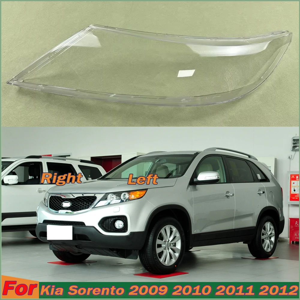 

Plexiglass Replace Original Lampshade For Kia Sorento 2009-2012 Headlamp Cover Shade Headlight Transparent Lens Lamp Shell Masks