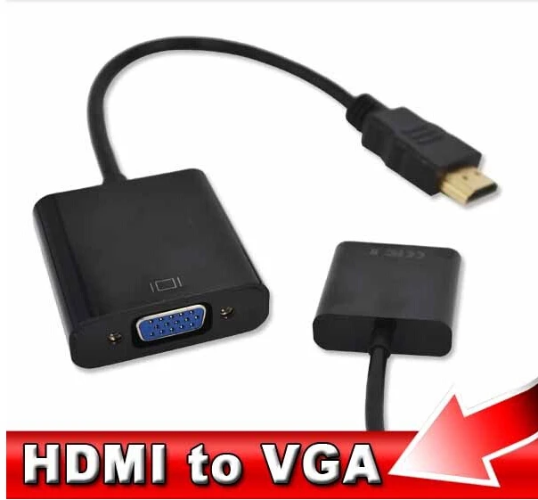 HD 1080P HDMI-compatible Male To VGA Female Cable Digital To Analog Converter Adapter For PC Laptop TV S03