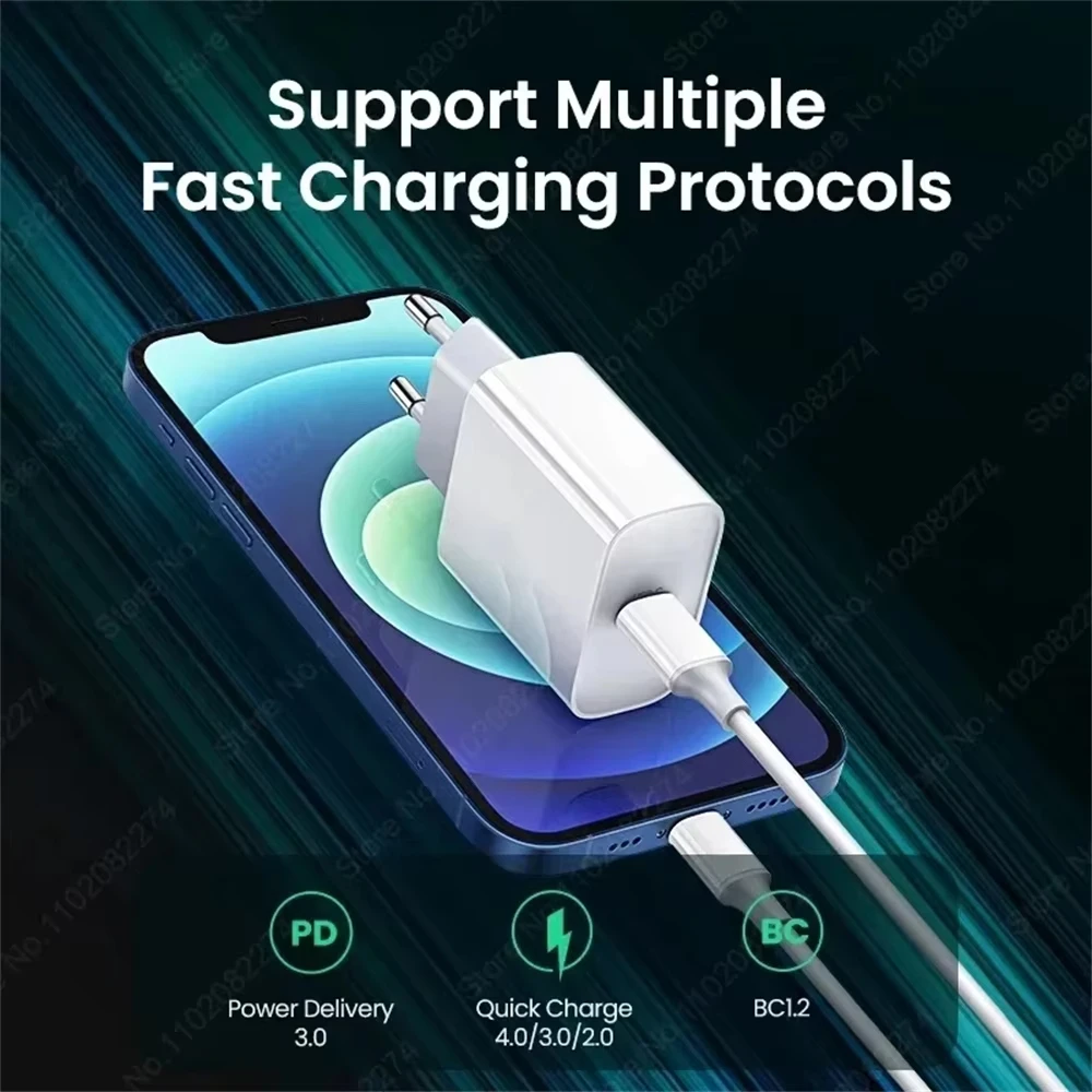 PD 40W For Apple Fast Charger For iPhone 11 12 13 14 15 16 Pro Max XR X XS 8 Plus Phone Charger Cable Fast Charging Accessories