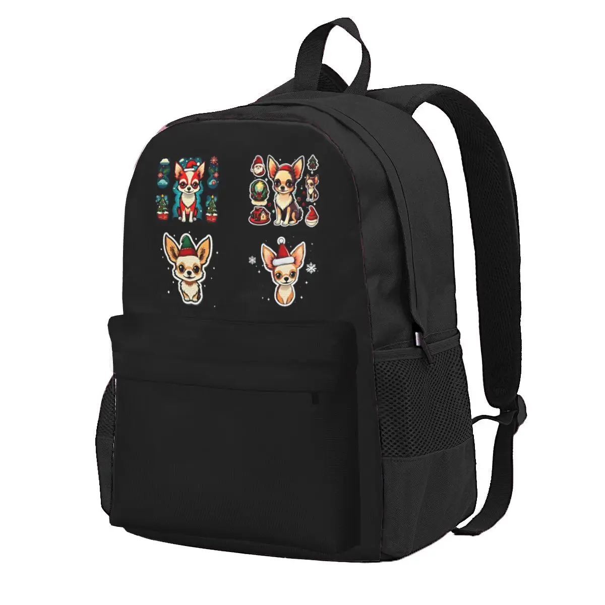 

Holiday Chihuahua Puppy Student Backpack School Bag Hiking Travel Daypack for Men Women Fashion Bookbag Shoulder Bags
