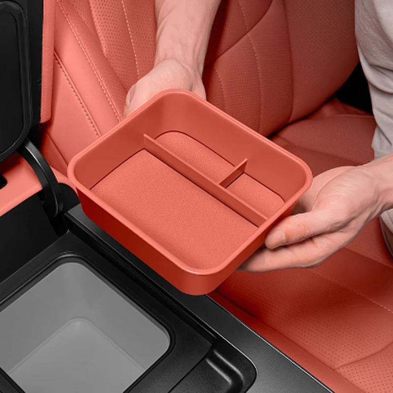 ل BYD سيليون 8 تانغ L DM 2025-2026 سيارة التحكم المركزي مسند الذراع صندوق التقسيم صندوق تخزين ABS المواد الملحقات #3