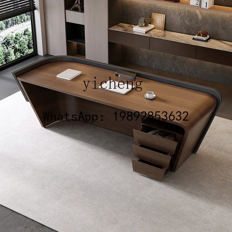 boss table simple modern home single writing office high-end leadership desk