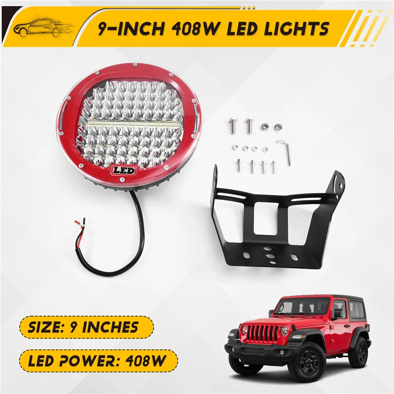 

High-Performance 9-Inch LED Lights - All-Weather Spot For Trucks & Boats