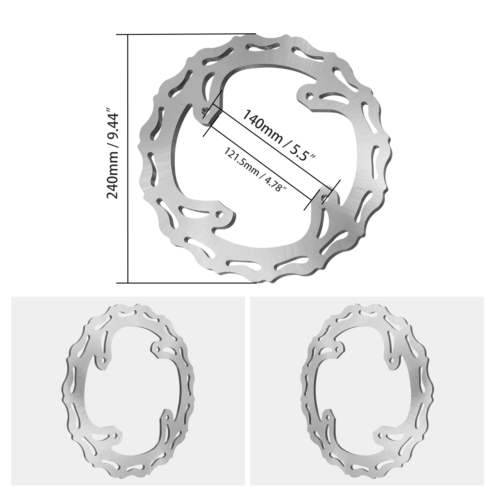 NICECNC For HONDA CR125 CR250 2002-2007 CRF250R CRF450R CRF250X CRF450X CRF450L CRF250RX CRF450RX 240mm Rear Brake Disc Rotor
