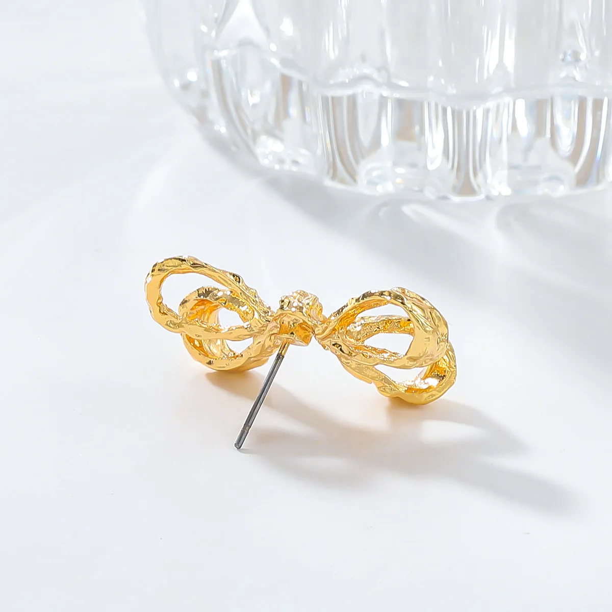 girlgo New ZA Metal Bow Earrings, Cute and Interesting Bow Earrings, Daily Wear Jewelry for Women Accessories