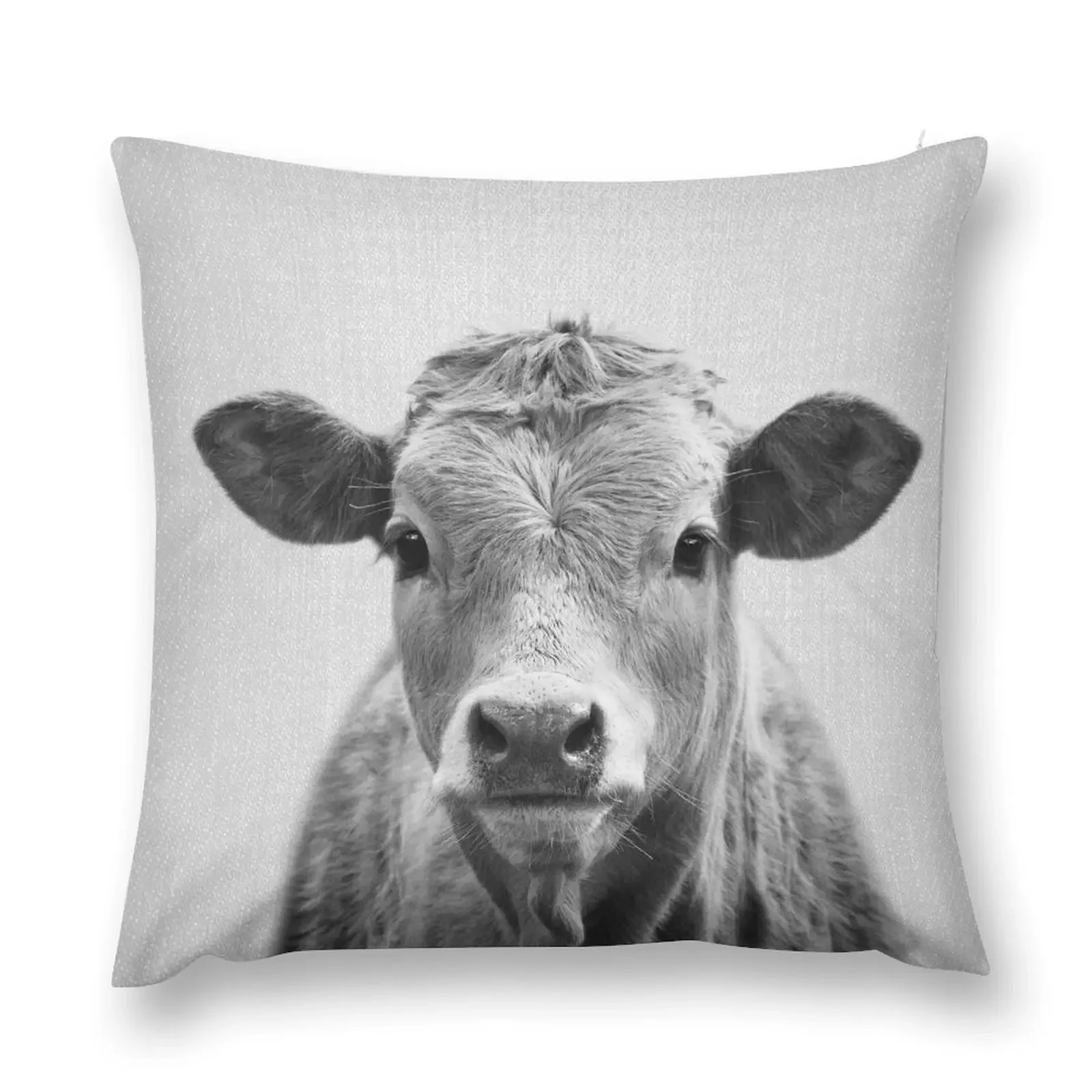 

Cow - Black & White Throw Pillow Christmas Pillows Custom Cushion Pillow Case Christmas pillow