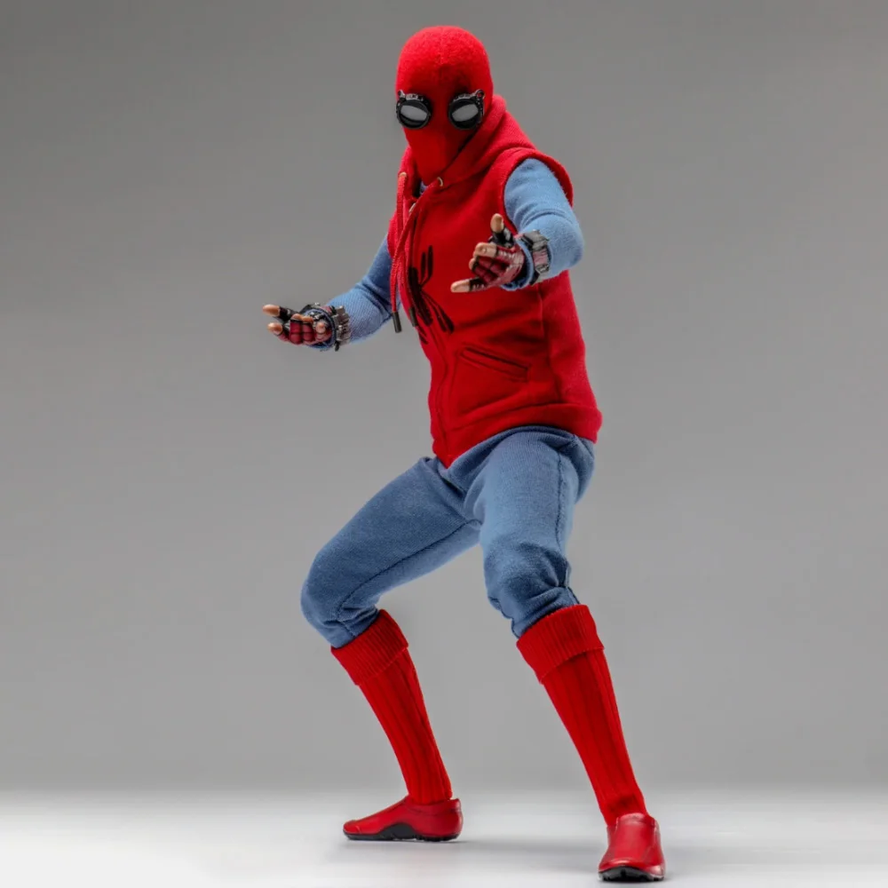 1:6 Scale Spider Man Figure Far From Home Spider-Man Self-made Battle Suit Version Action Anime Model Boy Collectible Model Toys