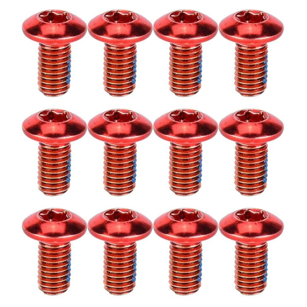 

Bicycle Screws Titanium Rotor Bolts Disc Caliper Fasteners Red Brake Pad Screw E bikes Bike Disc Brakes Compatibility