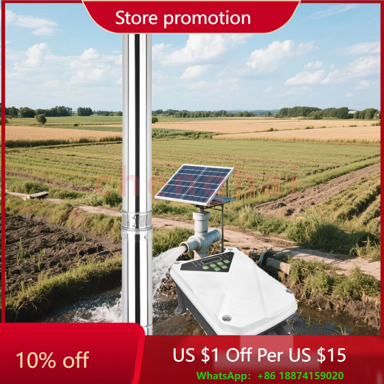 

Настраиваемый солнечный погружной насос с высоким расходом и головкой для подачи воды в альпинистских местах