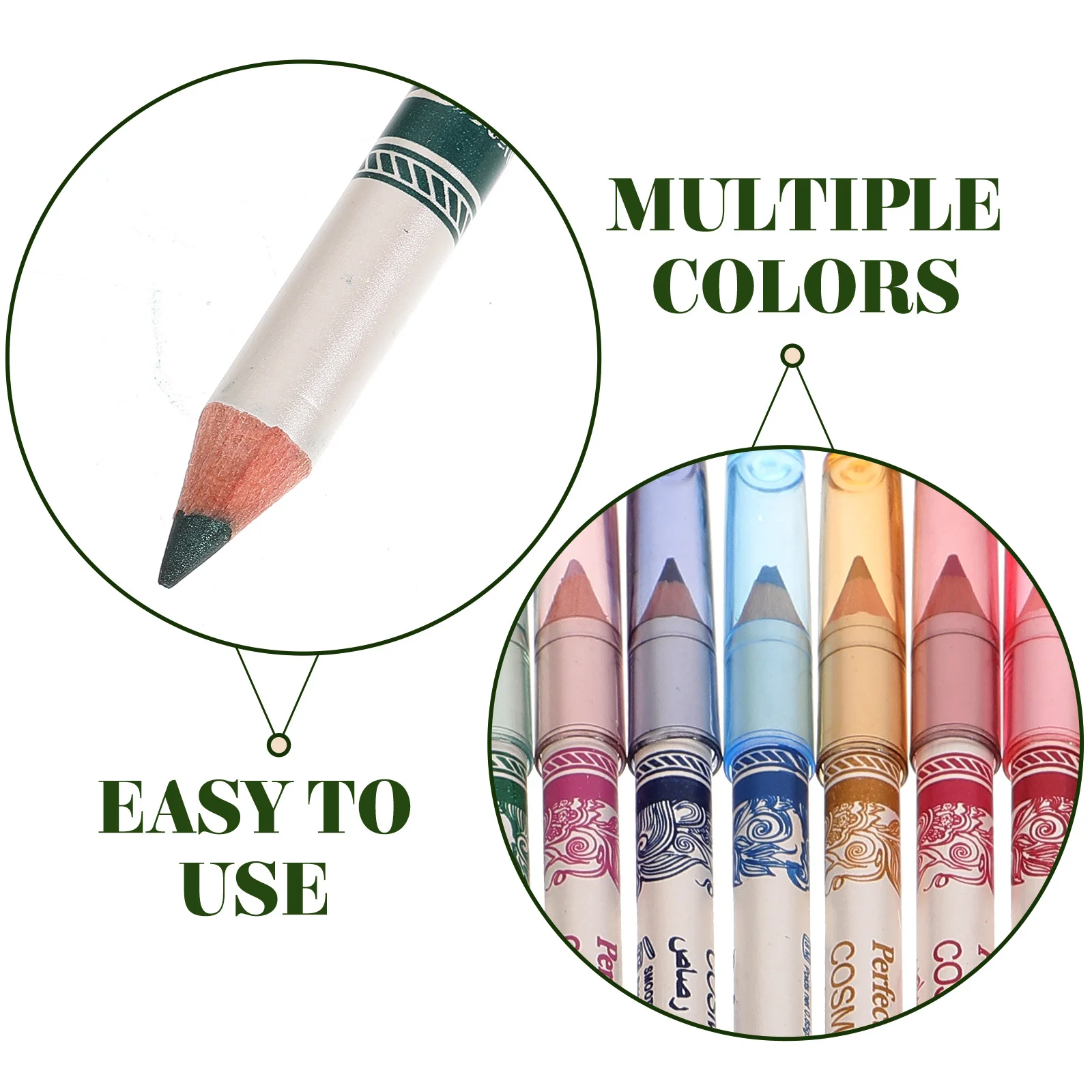 12Pcs Colorful Eyeliner Pens Waterproof Smudge Proof Makeup for Eyes Lips and Brows Fine Tip Lasts All Day Stylish Shades