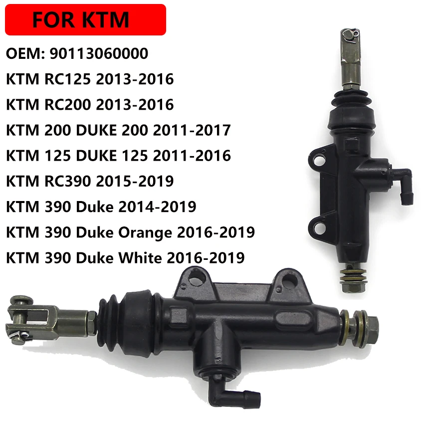 

Motorcycle Rear Hydraulic Brake Master Cylinder For KTM RC125 RC200 RC390 200 DUKE 200 125 DUKE 125 390 Duke Orange White