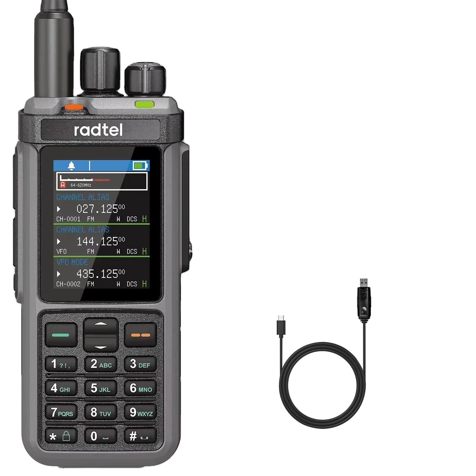 Radtel RT-880 10W Multibande VHF VHF avec AM USB LSB CB CB LW MW SW SSB, 1024 canaux avec câble de programmation