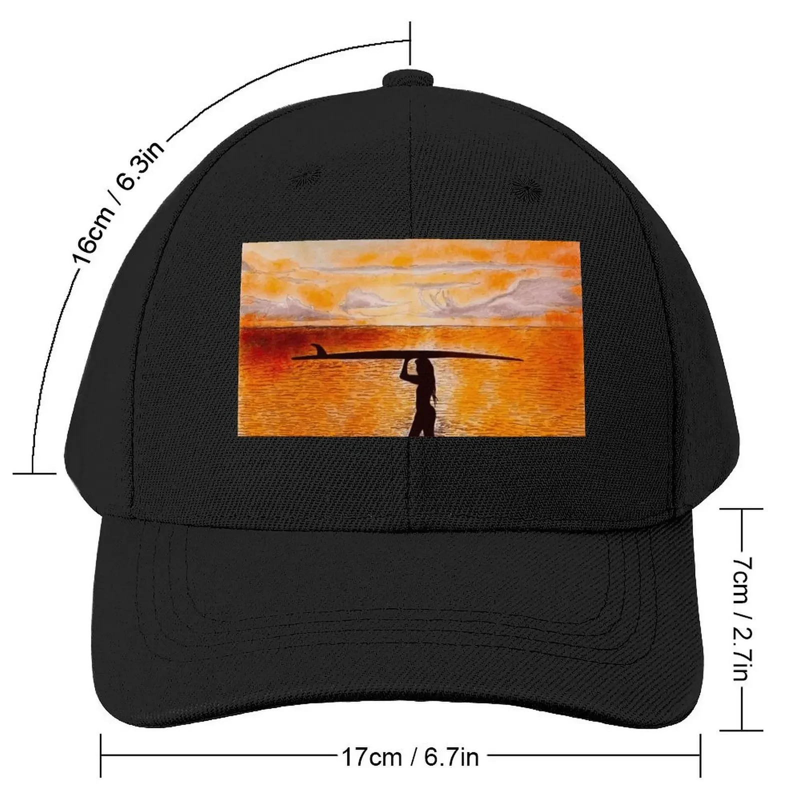 SURFER GIRL Baseball Cap Horse Hat Visor Women's Men's