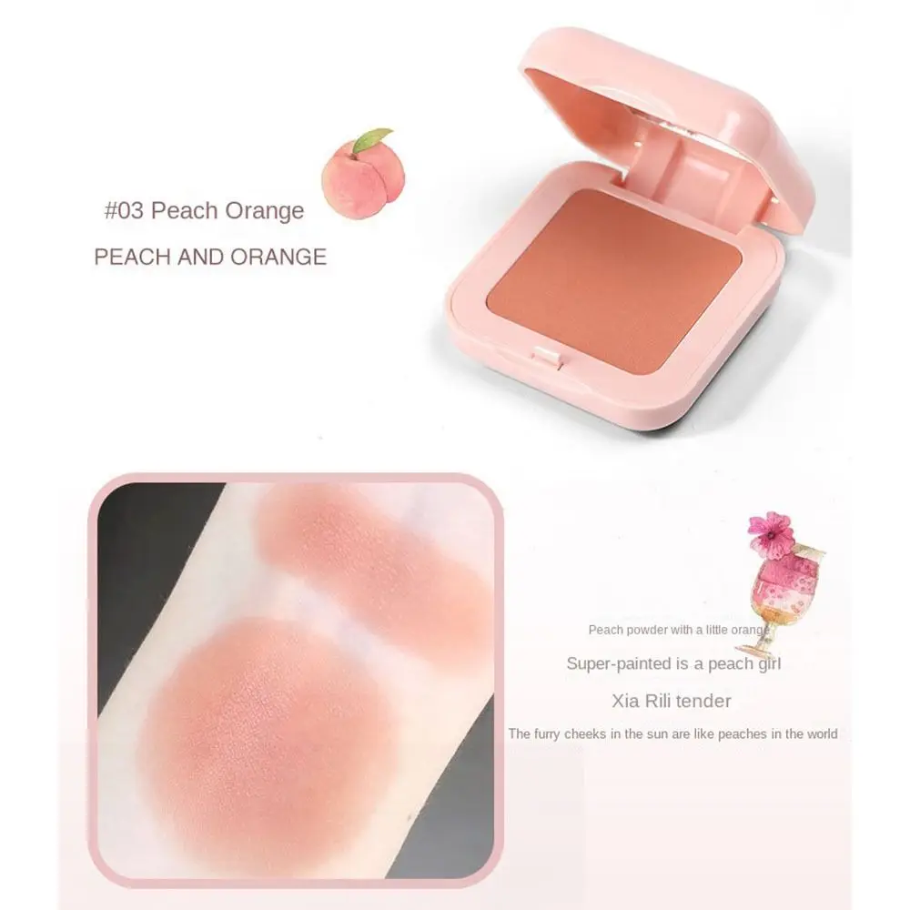 Matte monocromatico Blush Palette Waterproof monocromatico Face Blusher Cosmetics Smooth Soft Texture Rose Cheek Tint Face Makeup