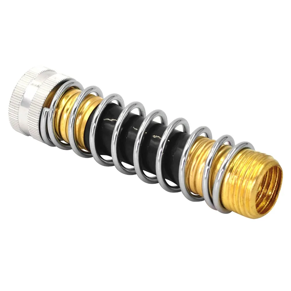3/4 Inch Garden Hose Adapter Anti Bend Coil Spring Design Hose Extension Adapter Kink Protector Water Hose Kink Protector