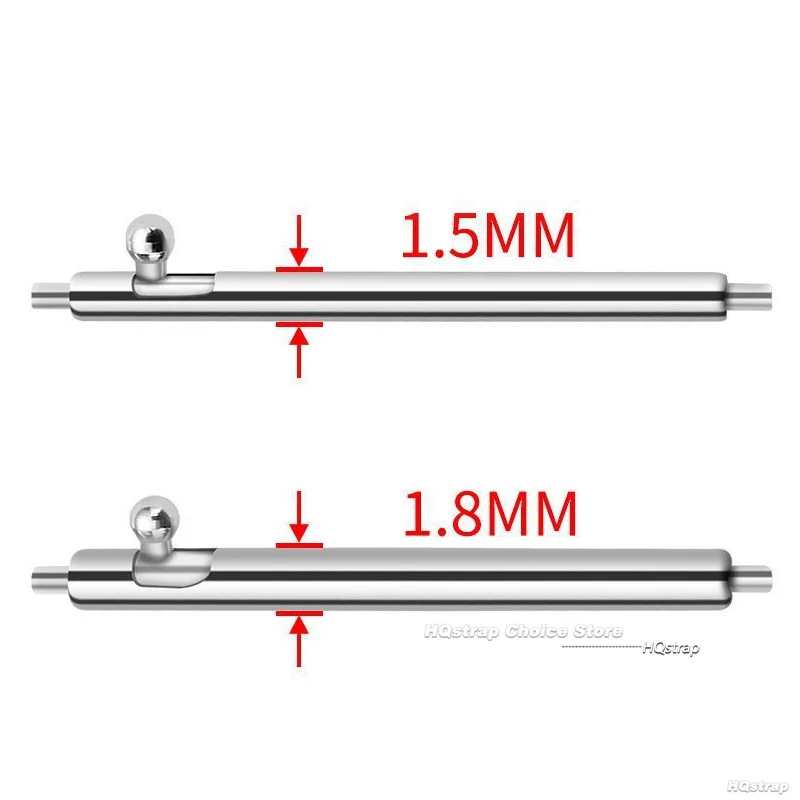 20pcs Quick Release Pins 1.5mm 1.8mm Diameter Watchband Pin for Smart Watch 16 17 18mm 19 20mm 21 22mm 23 24mm Strap Spring Bar image 5