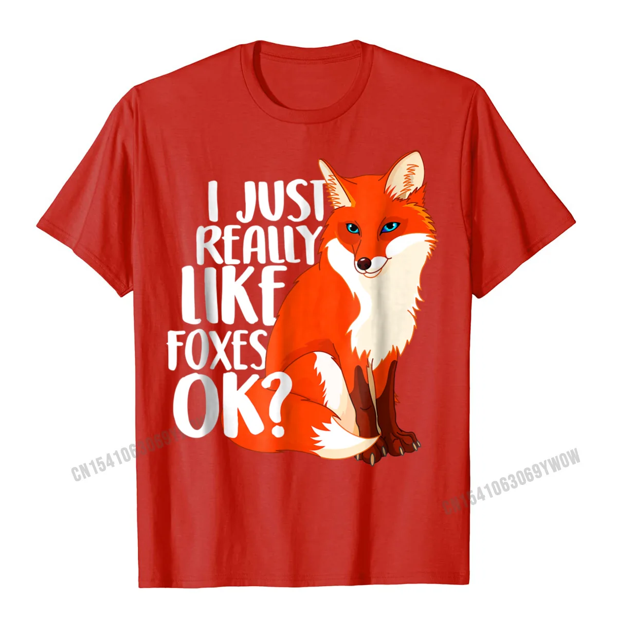 I Just Really Like Foxes Ok - Funny Fox T-Shirt Women Kids Cool T Shirts For Men Harajuku Cotton T Shirt Print Brand