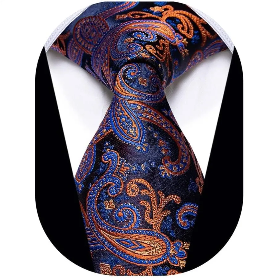 

Paisley Men's Necktie Woven Silk Floral Ties for Men Designer Formal Business Party Wedding