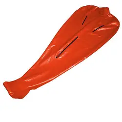 Latex rubber Halloween Gummi Catsuit sleeping bag, orange tight fitting suit, cosplay