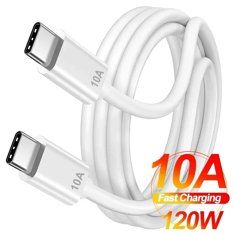 120W 10A USB C auf Typ C Kabel 0,25/1/1,5/2/3m Schnellladedatenkabel für Huawei Xiaomi Samsung iPhone TypeC Schnellladekabel