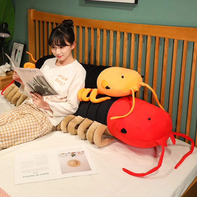 Simulato centopiedi peluche bruco lungo cuscino bambola che dorme gamba morsetto bambola che dà fidanzata regalo di compleanno