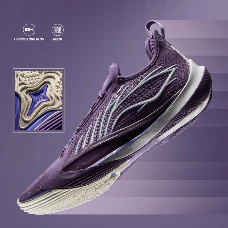 Li-Ning Men SONIC XIII Professional Basketball Shoes BOOM Cushion TUFF RB Wearable LiNing Competition Sports Shoes ABAV025