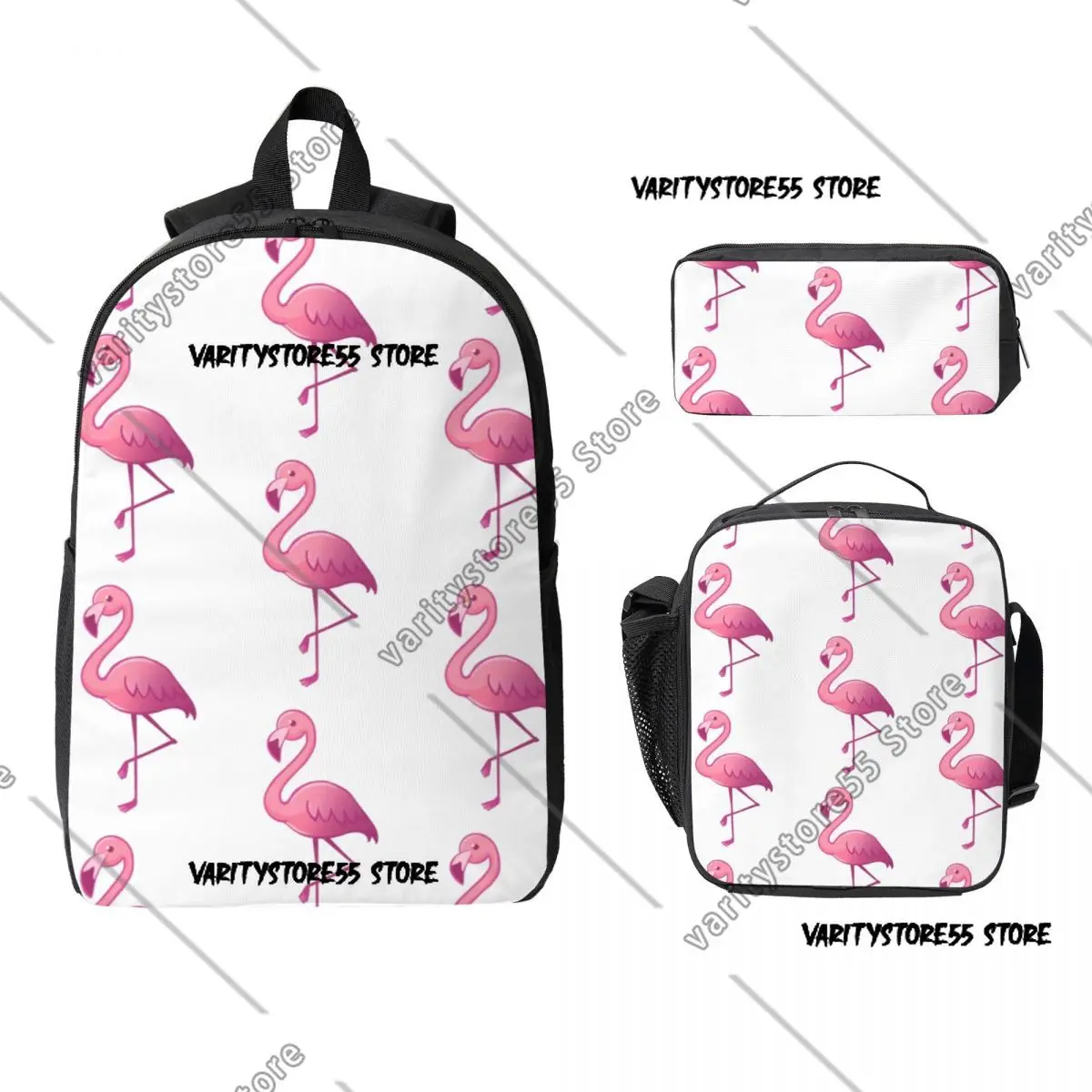 

Рюкзак Flamingo для школьников (мальчиков и девочек), сумка для книг, школьная сумка, сумка для ноутбука, 3 предмета: термосумка для обедов, пенал