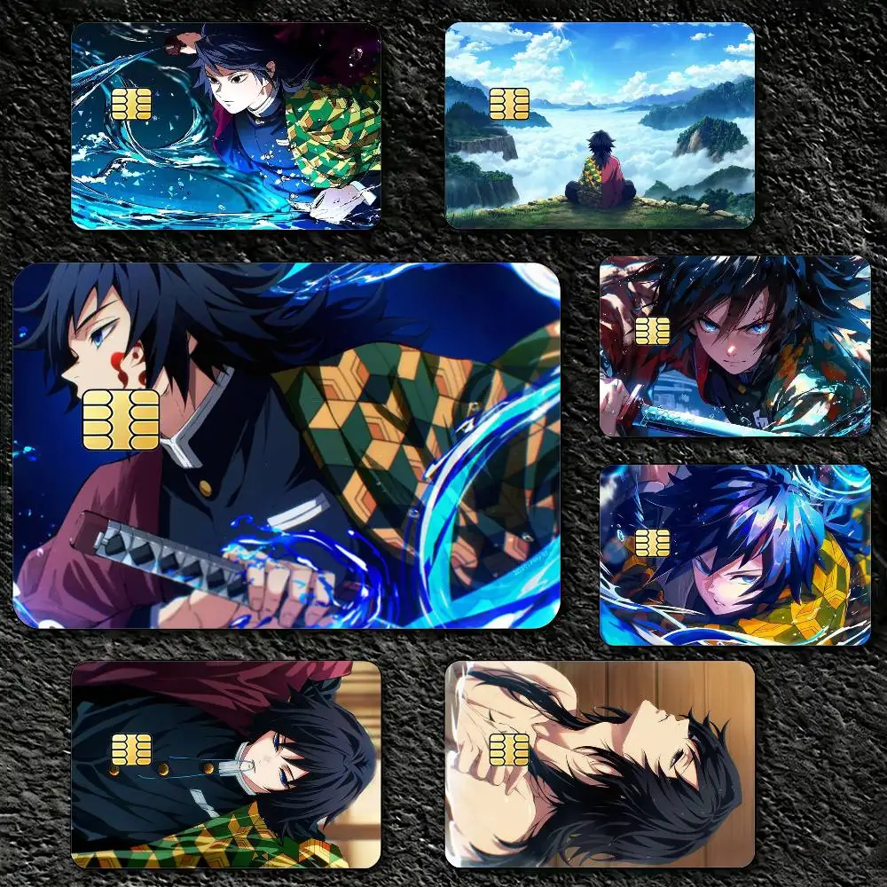 

Giyu Tomioka Emo Hashira Credit Card Skin Stickers For VISA Bank Bus Metro Access Card Protective Film Cover Sticker