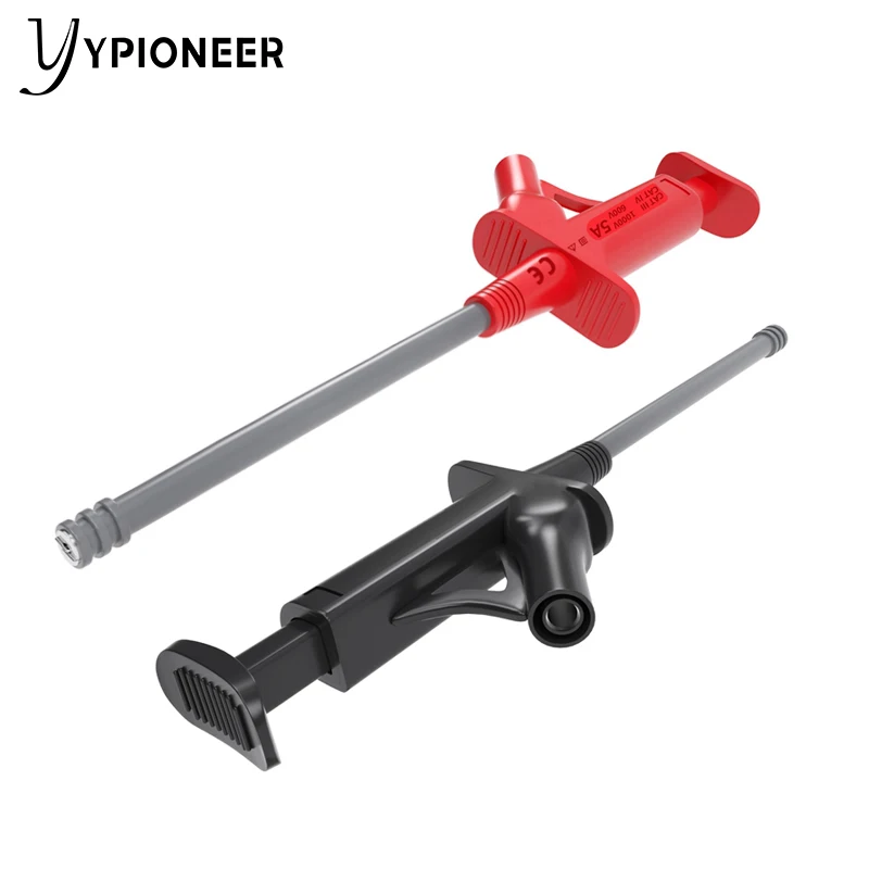 YPioneer P30042 2PCS Multifunctional Insulated Quick Test Hook Clip 1000V Electric Flexible Test Probe Instrument Accessories