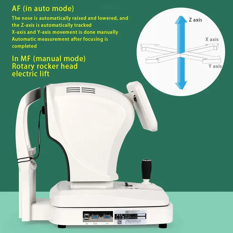 Instrumentos e equipamentos de optometria de computador na loja de optometria totalmente automática