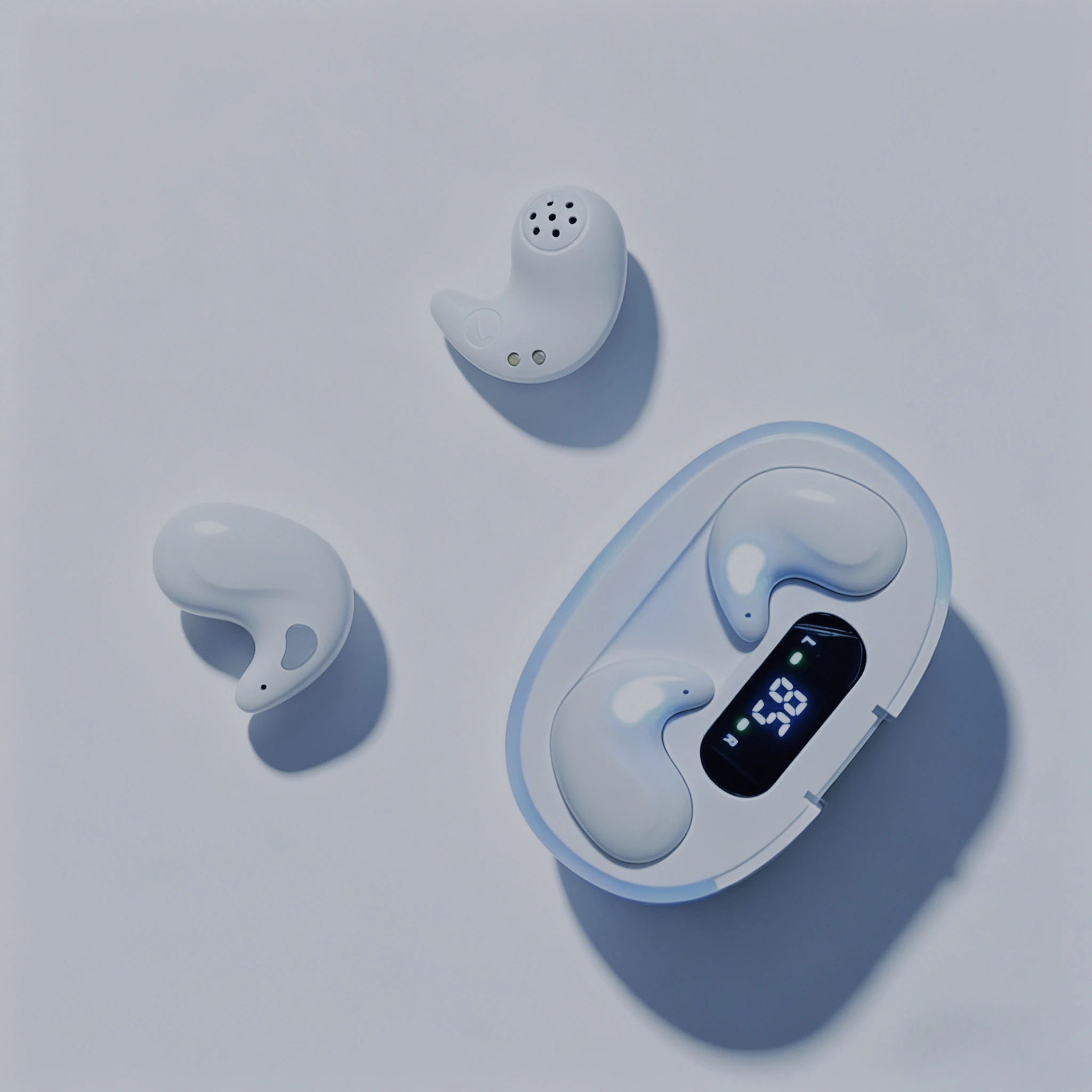 Bluetooth 5.3 Wireless Earbuds for Side Sleepers Mini Design Portable Audio for Small Ears Ultra-Mini Sleep Earphones With Mic