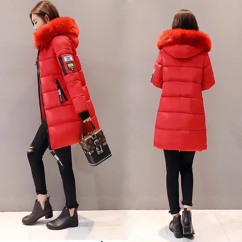 Parkas Women Winter Fashion Long Cotton Parkas Woman Winter Jacket Coats for Women Warm Slim-fit Hooded Jacket for Women