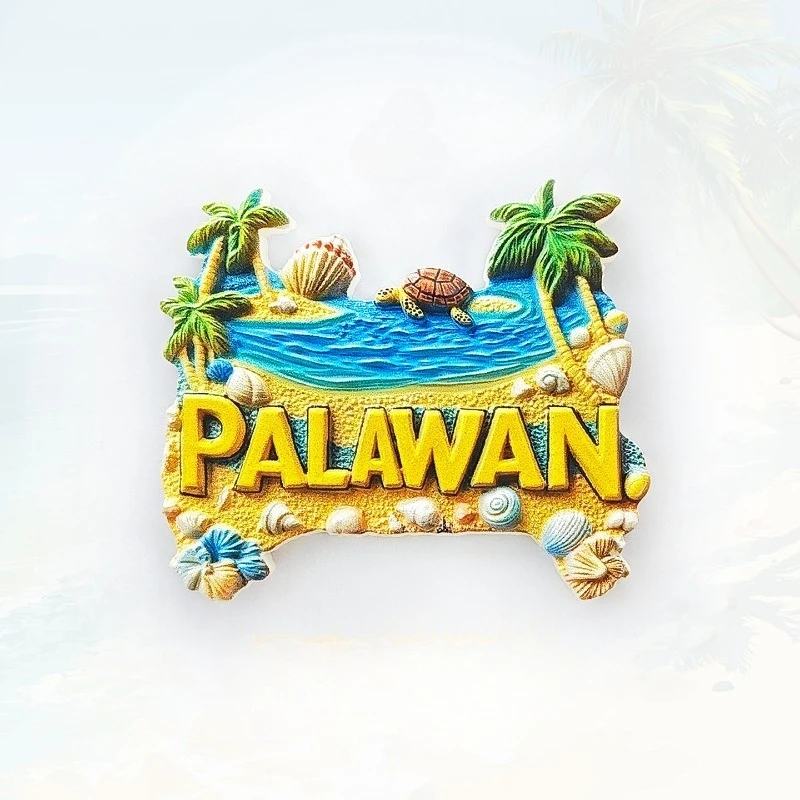 Palawan Island Fridge Magnet - 3D Philippines Souvenir Underground River Decor Unique Tropical Gift with Strong Magnet
