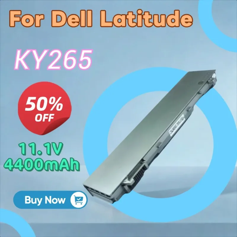 

KY265 4M529 PT434 KY268 11.1V 4400mAh for Dell Latitude E6400 E6410 E6500 E6510 M2400 M4400 M4500 Laptop Battery