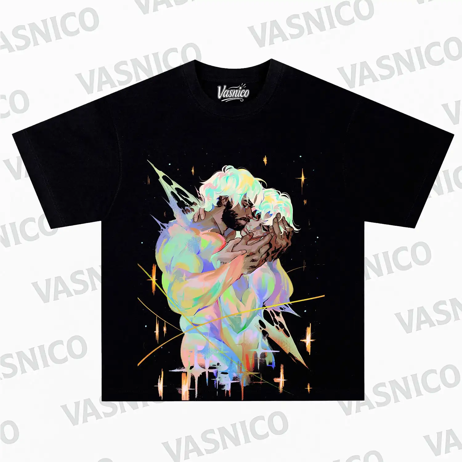 애니메이션 만화 티셔츠 여성 남성 아르칸 시즌 2 프린트 오버사이즈 Y2K 스트리트 힙합 티셔츠 면 반팔 여성 남성 의류