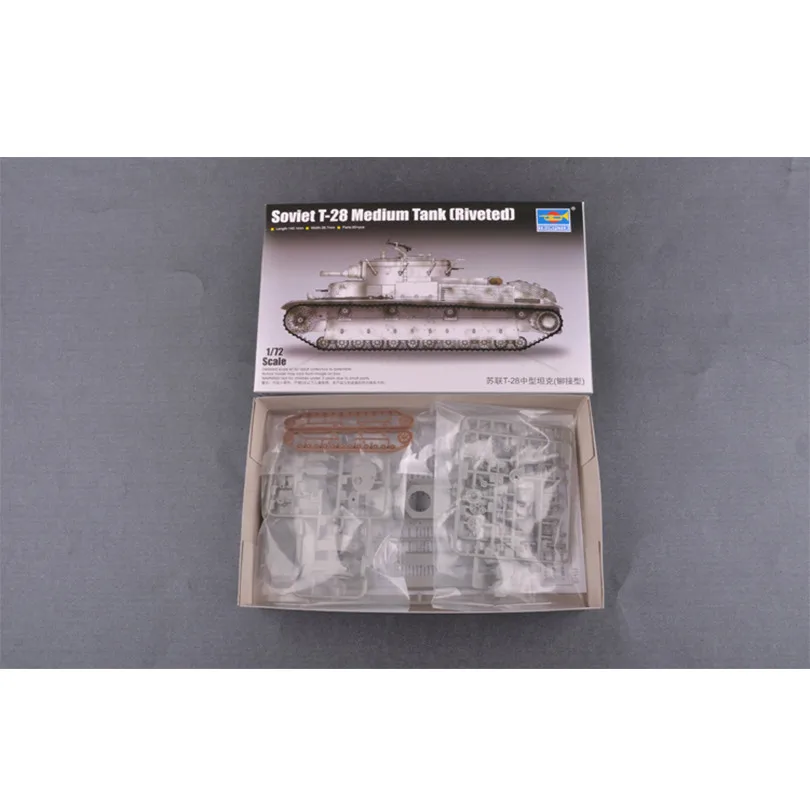 Trumpeter 1/72 Soviet T-28 Medium Tank (Riveted) Armor Assembly Model #07151