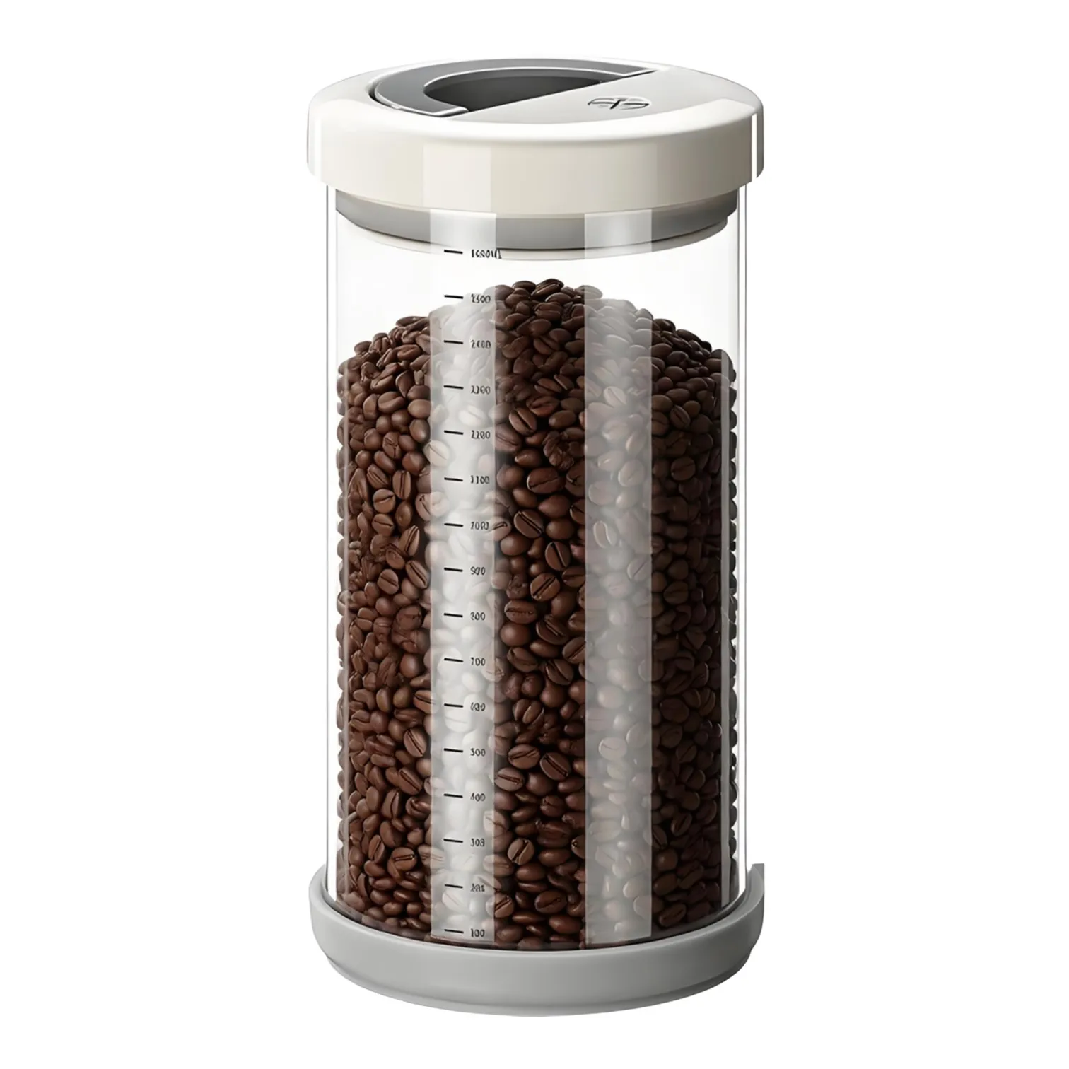 500~2100ml High-borosilicate Glass Coffee Bean Preservation Jar Fall Resistant Well Sealed Transparent Kitchen Container