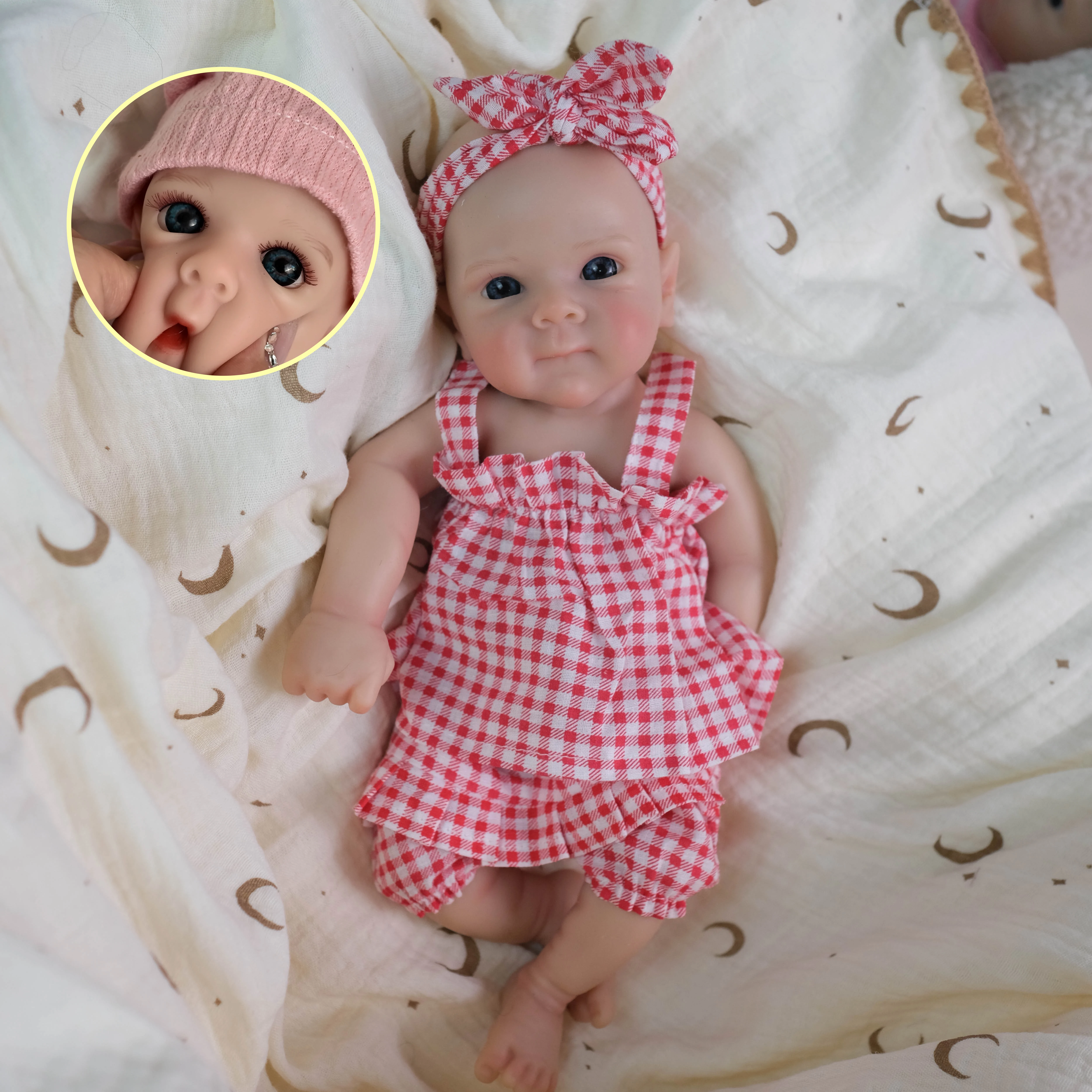 Premium Baby Bettie Girl Doll NPK-Solid Platinum Silikon Reborn Mouth Openable Super Soft Elastic Handmade High Quality