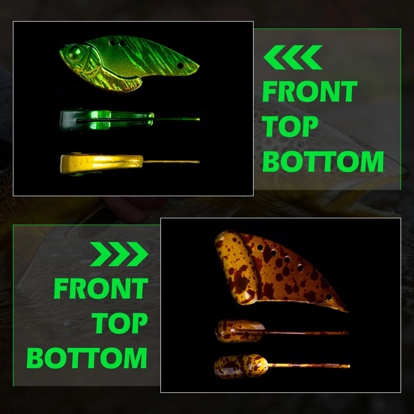 Goture Señuelos Metálicos Luminosos VIB con Ojos 3D y Anzuelo Simple - imagen 2