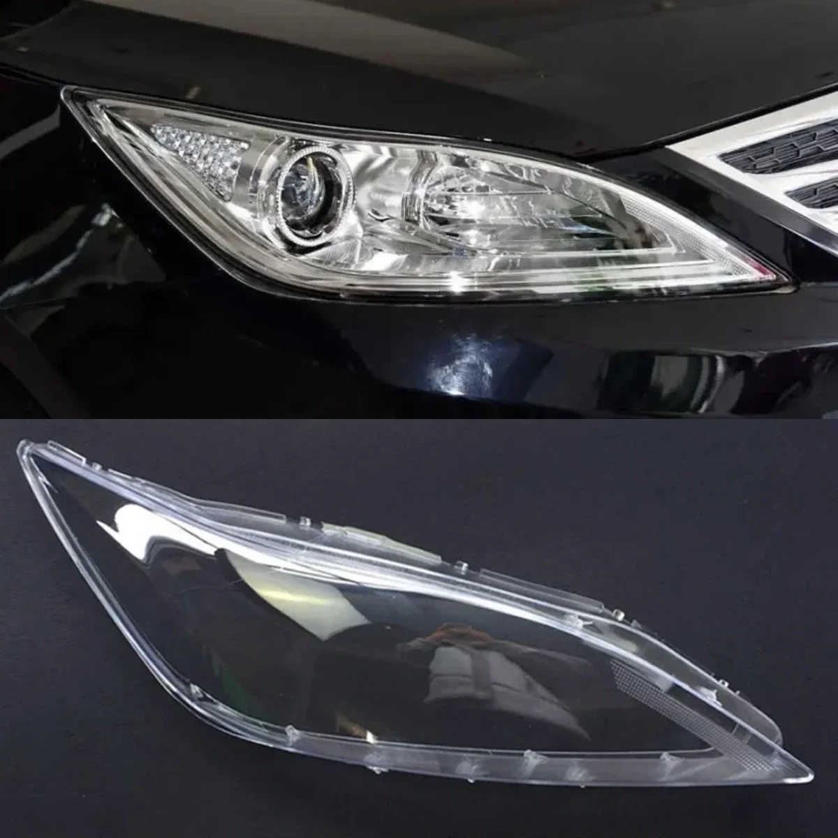 

For Changan Eado Headlight Cover Shade Headlamp Shell Transparent Lens Plexiglass Replace The Original Lampshade 2012 - 2015