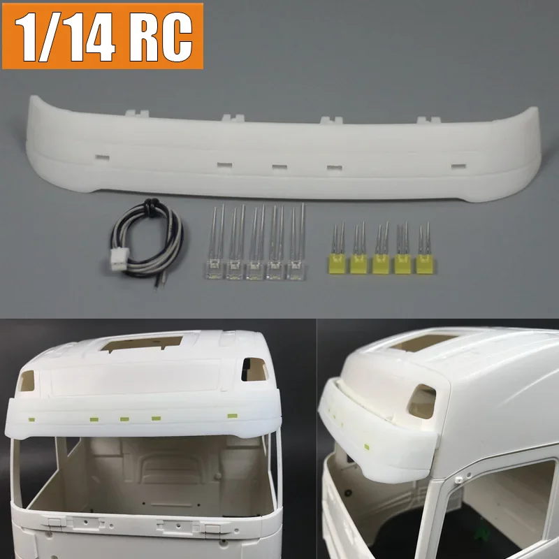 

1:14th Scale RC Truck Roof Visor Light Spotlight for VOLVO Tamiya FH16 750 56360 Model Car DIY Parts