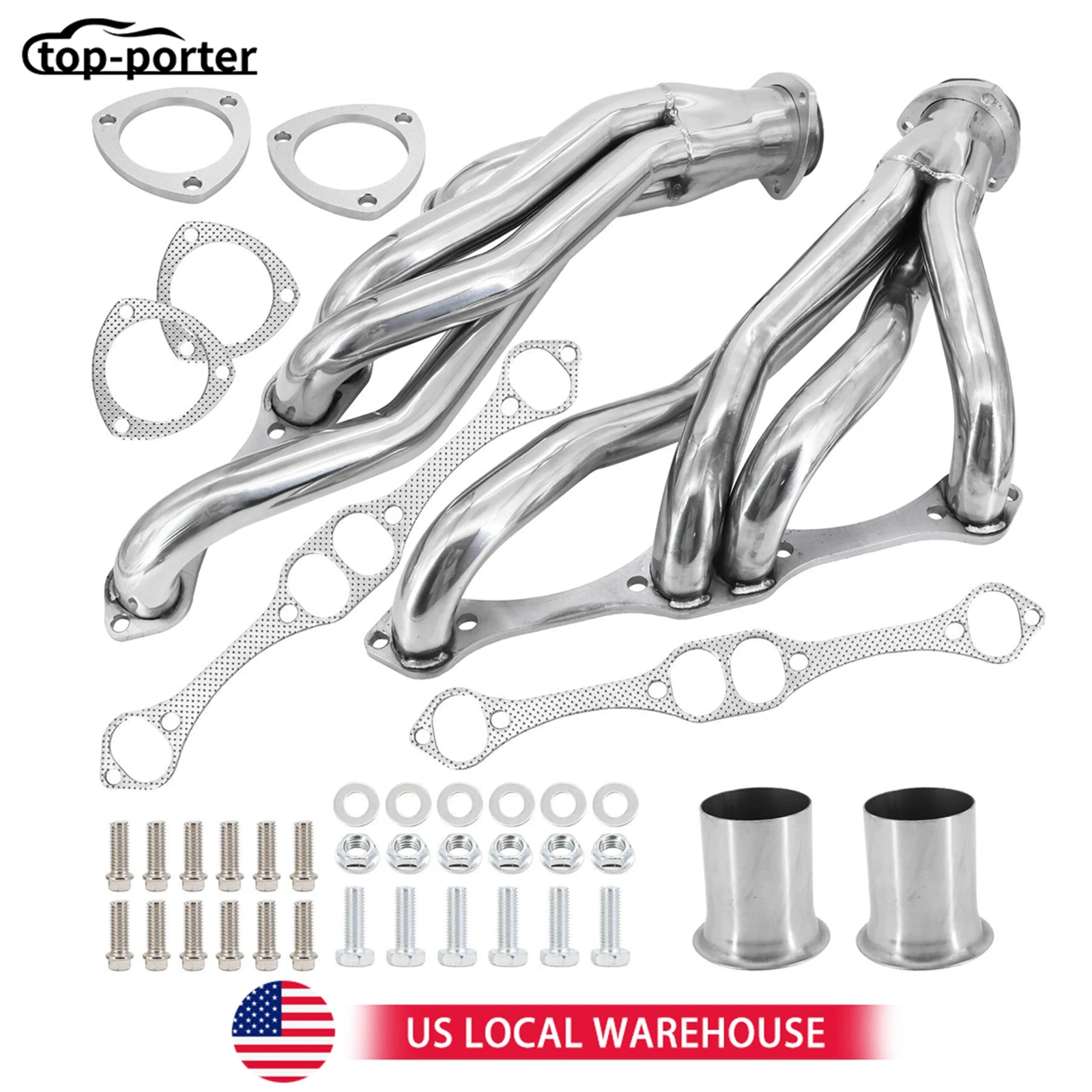 

Для Chevy 265-400 V8 Small Block SBC Shorty коллектор для Chevrolet Malibu 4,4 л/5,0 л/5,7 л V8 1979-1983 годов из нержавеющей стали