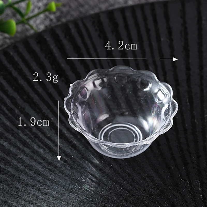 ชุดชามใสจิ๋วสำหรับบ้านตุ๊กตา 3 ชิ้น/ชุด ของตกแต่งฉากเล่นอาหาร โมเดลชุดครัวบ้านตุ๊กตา อุปกรณ์เสริมเฟอร์นิเจอร์