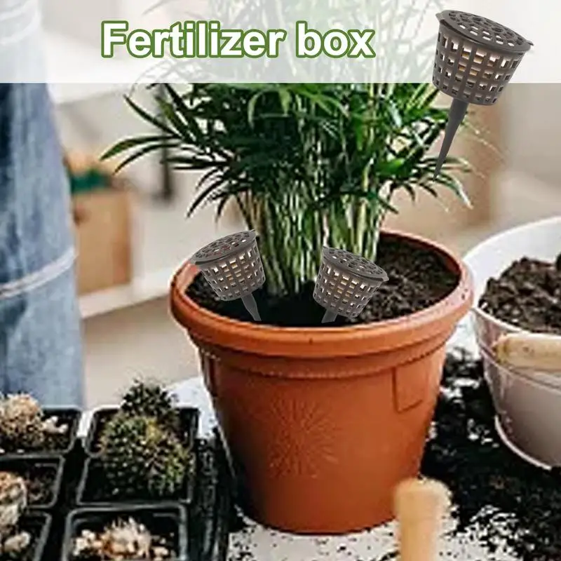 

50Pcs Plant Fertilizer Baskets Orchid Cultivate Park Root Nursery Pots Bonsai Portable Fertilizer Pot Box For Osmocote Orchid