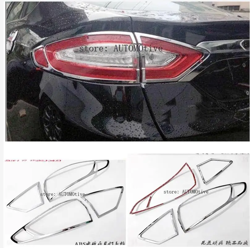 ABS Chrome Rear Tail Light Lamp Cover Trim 4pcs for ford  Fusion 2013 2014