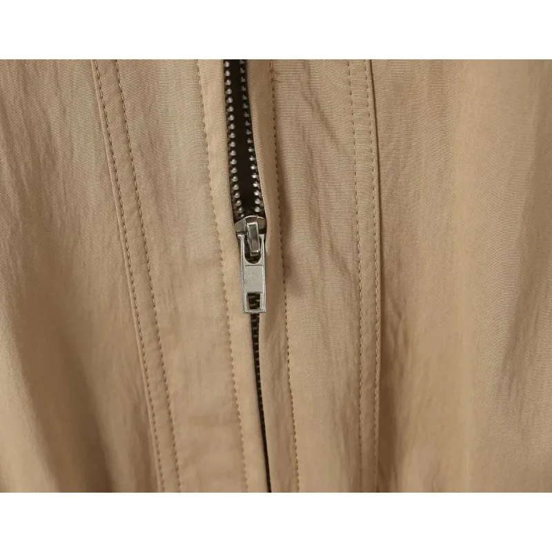 Women's Autumn Spring Top Coat Trench Coat Lapel Waist-length Medium Length Simple Casual Design Fashion Niche Versatile Skinny