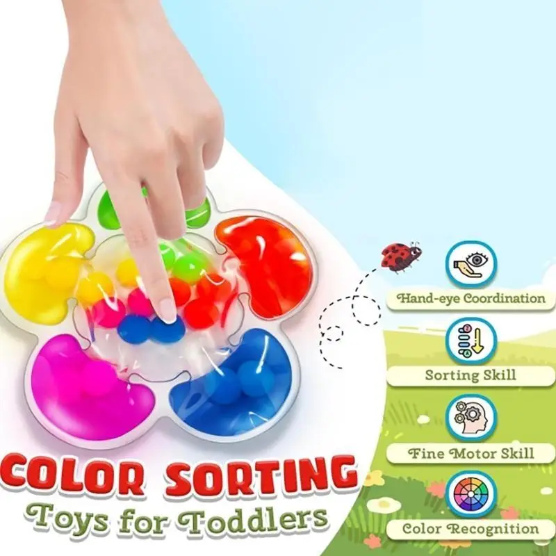 Kolorowe akcesorium zabawek Montessoris dla dzieci bezpieczne miękkie materiały sortowanie Gra promuje rozwój sensoryczny i się