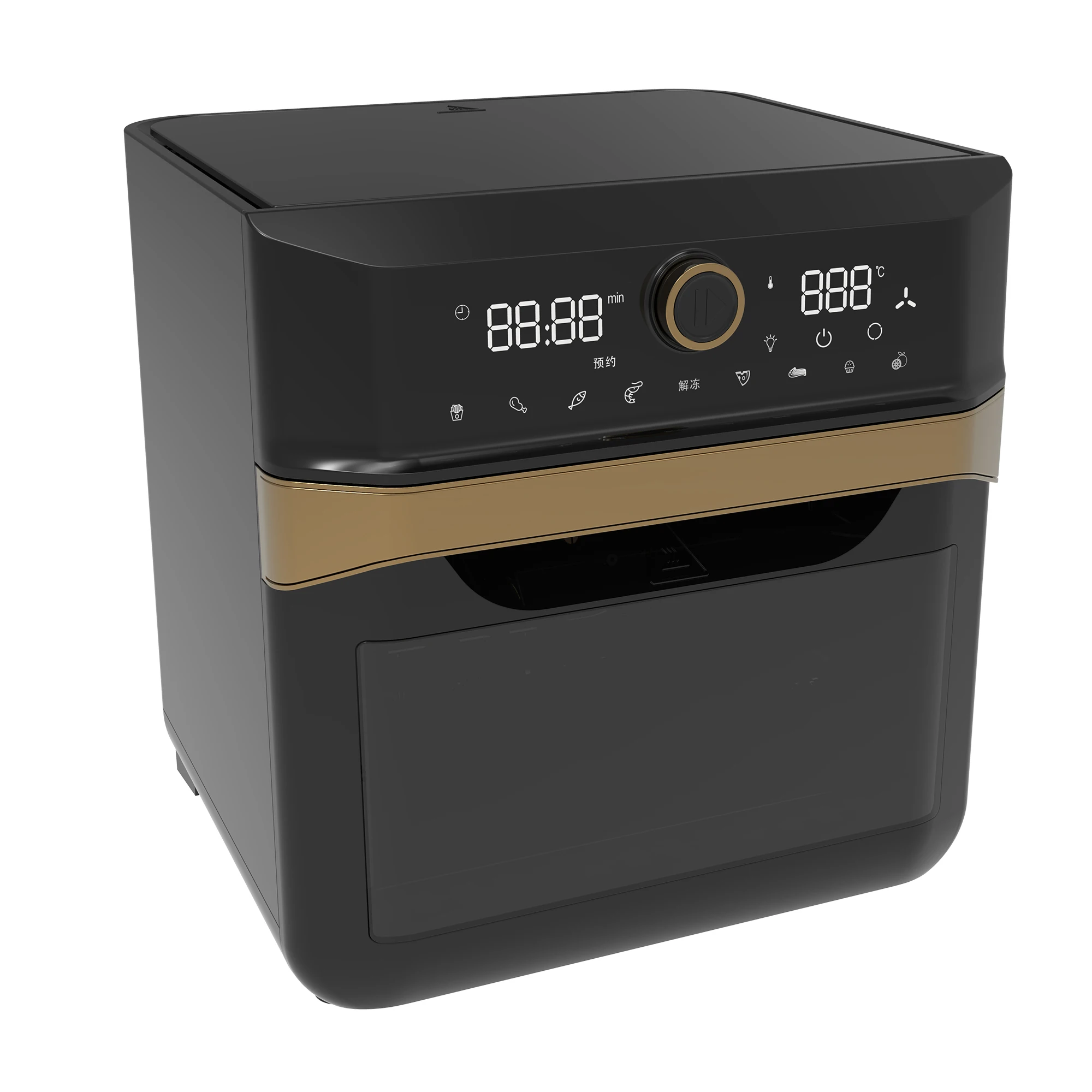 Countertop Convection Toaster Oven 15L 1800W Electric Digital Steam Air Fryer Oven With Oilless