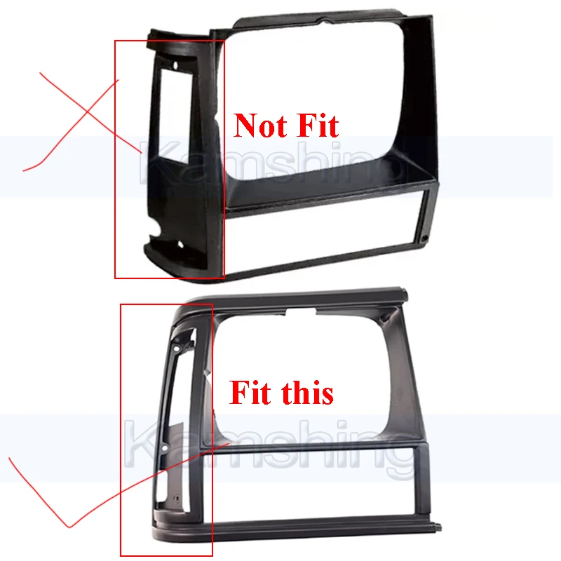 Kamshing Front Bumper Headlight Frame Head Light Frame For Jeep Cherokee XJ 1984-1996 Front Headlamp Cover Head Lamp Frame